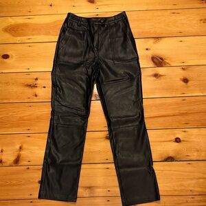 Black Women's Leather Trousers